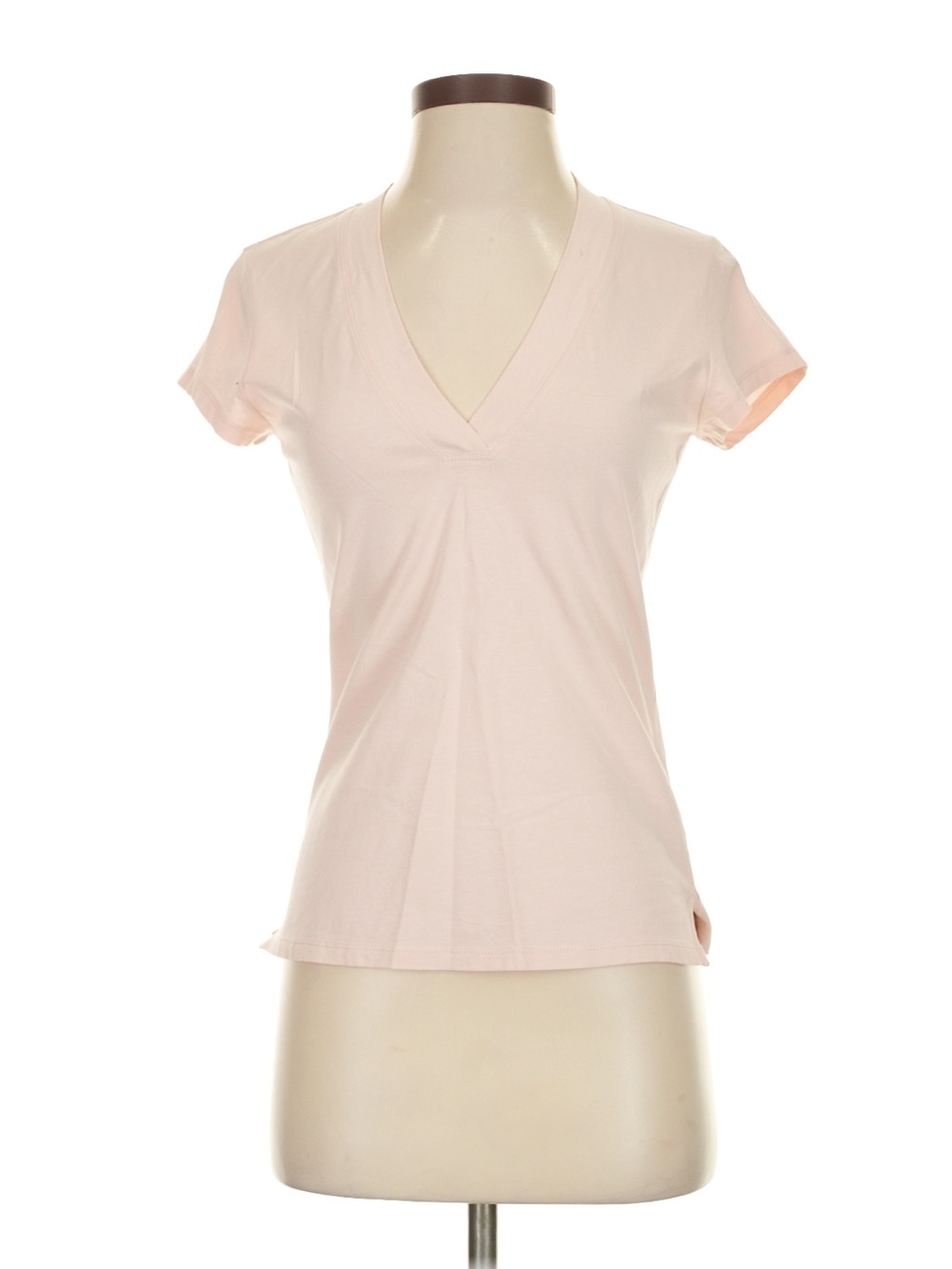 Hugo Boss Women's Pale Pink V-Neck Short Sleeve Tee